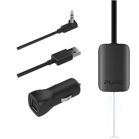 Antenne, USB og minijack må monteres og plugges til for å få lyd i bilen. (Foto: Produsenten)