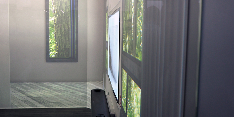 Papirtyndt OLED-tv fra LG 2 65-tommeren 65W7V er bare 2,57 millimeter tynn, og bygger 4 millimeter ut fra veggen med medfølgende veggbrakett. Lekkert! Foto: Geir Gråbein Nordby