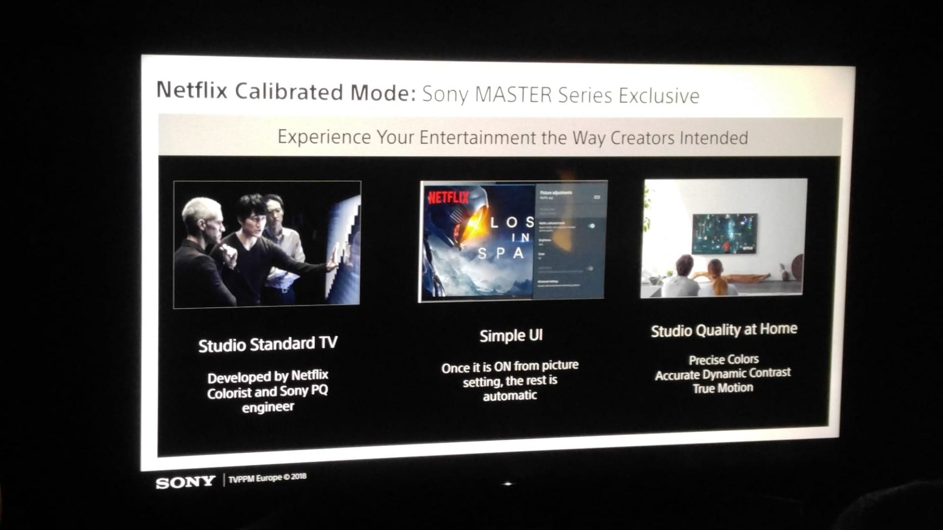 Sony Master Series stöder Netflix Calibrated Mode. Foto: Audun Hage