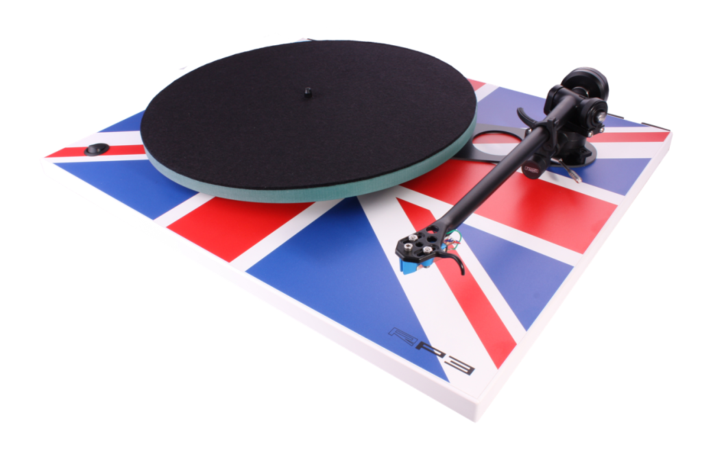 Rega-spillere med Union Jack