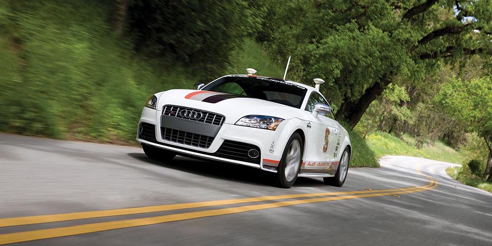 Førerløs Audi på motorveien