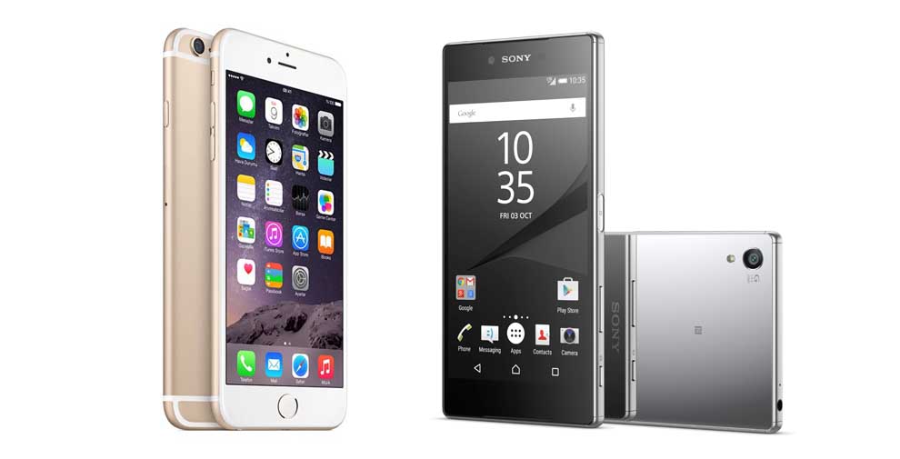 Sony Xperia Z5 Premium mot iPhone 6s Plus