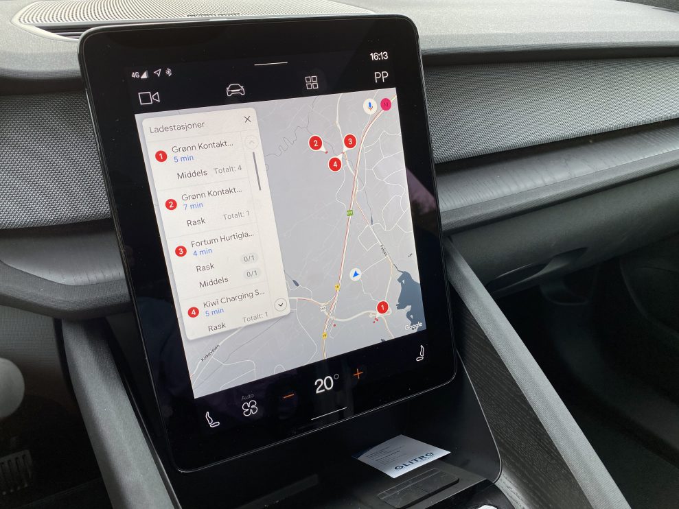 Polestar 2 ladestasjoner GPS