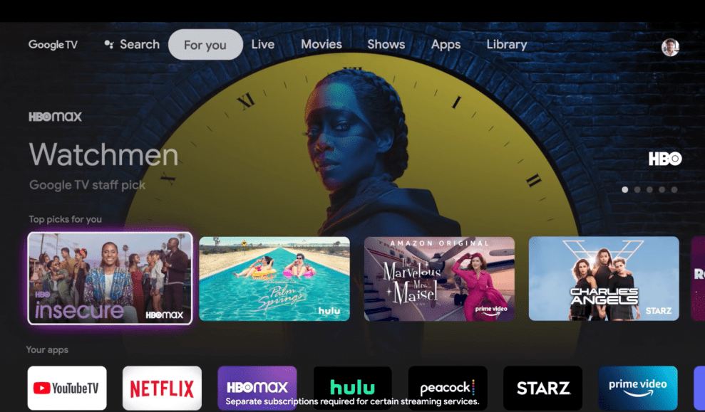 Android TV blir Google TV 1 Google TV homescreen