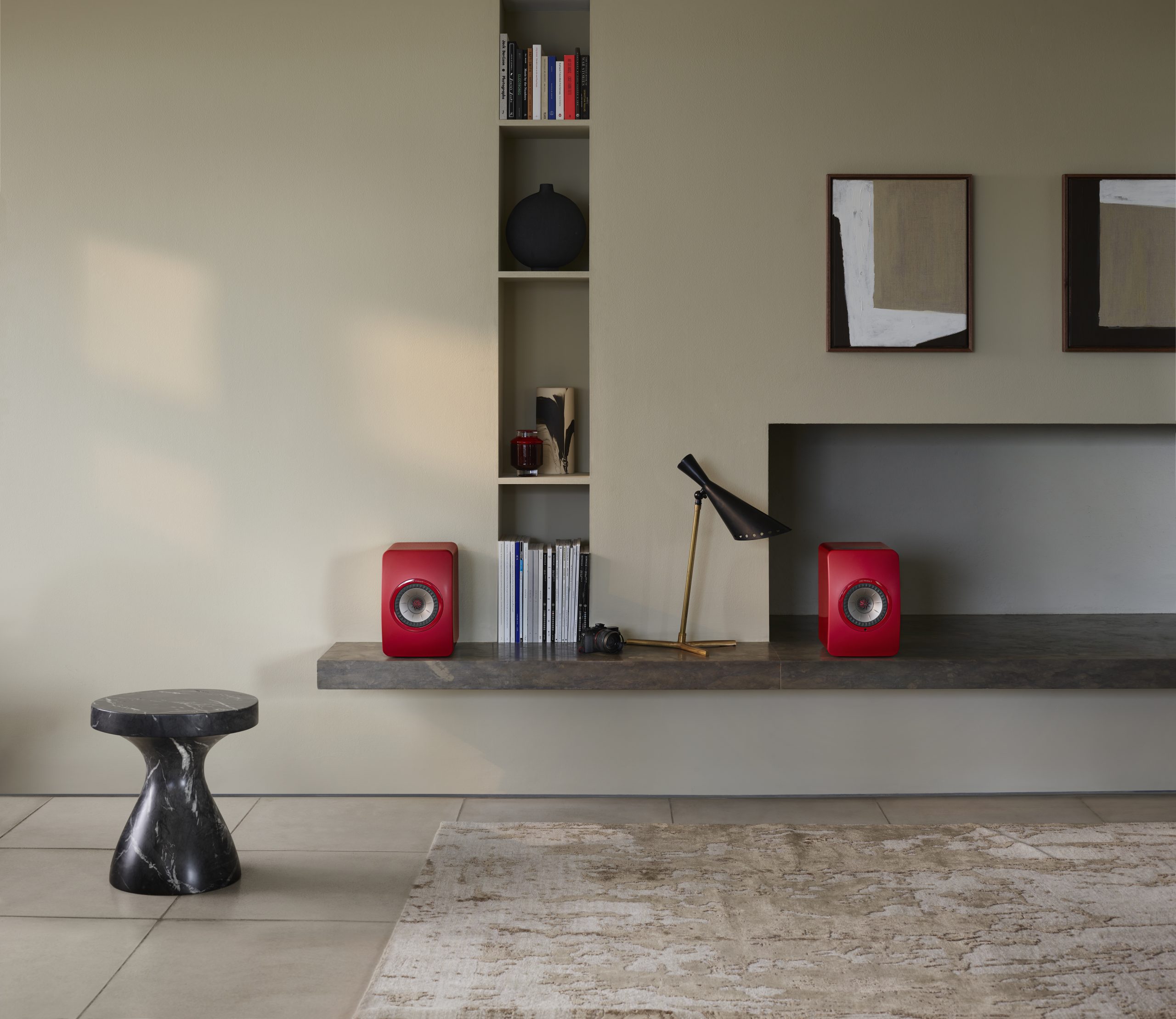 KEF LS50 Wireless II (Crimson Red) Powered stereo speakers with Wi