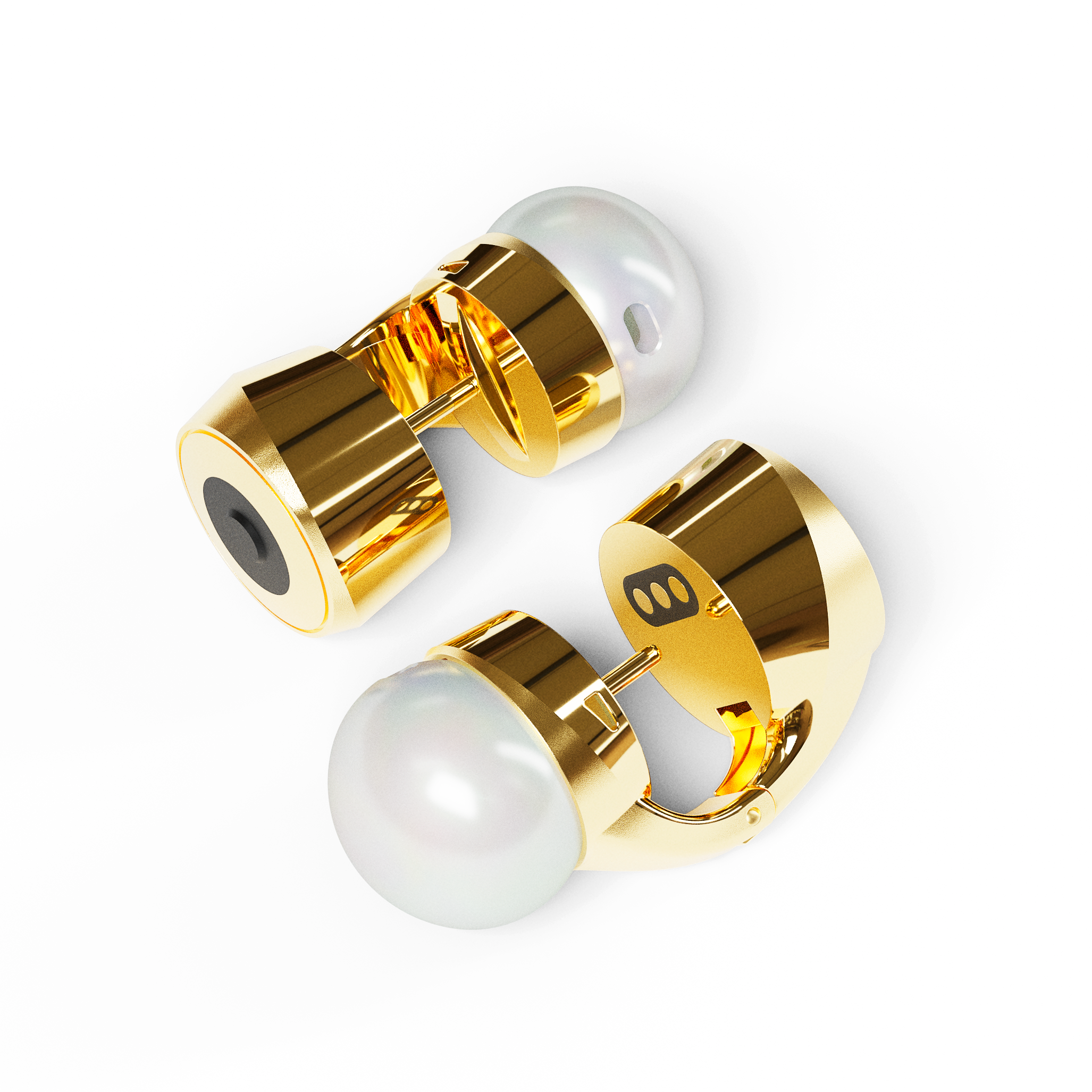 Verdens minste "hodetelefoner" er et par øredobber 3 Nova H1 gold stud