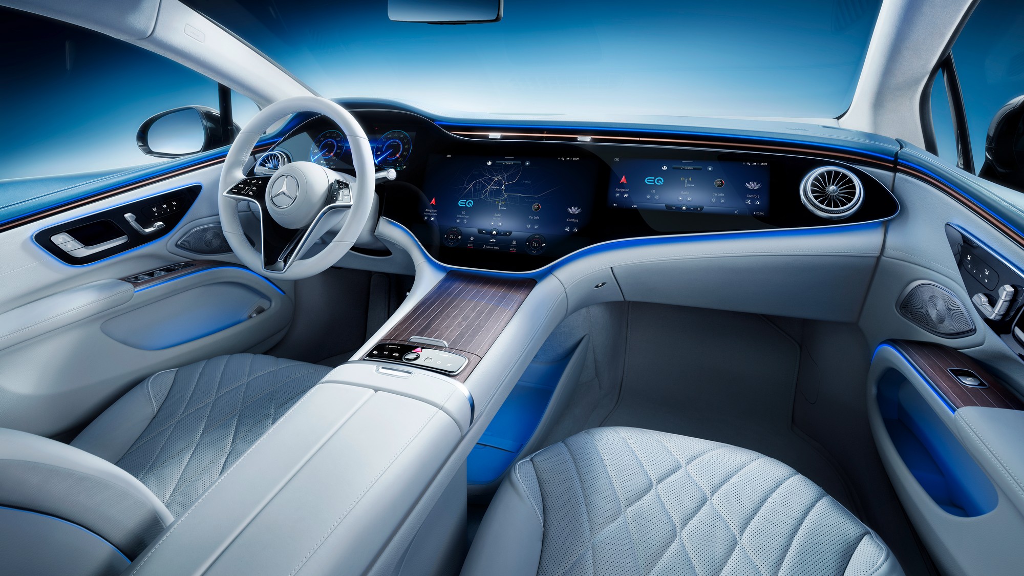 Mercedes EQS lanseres torsdag – dette vet vi 1 Mercedes EQS infotainment