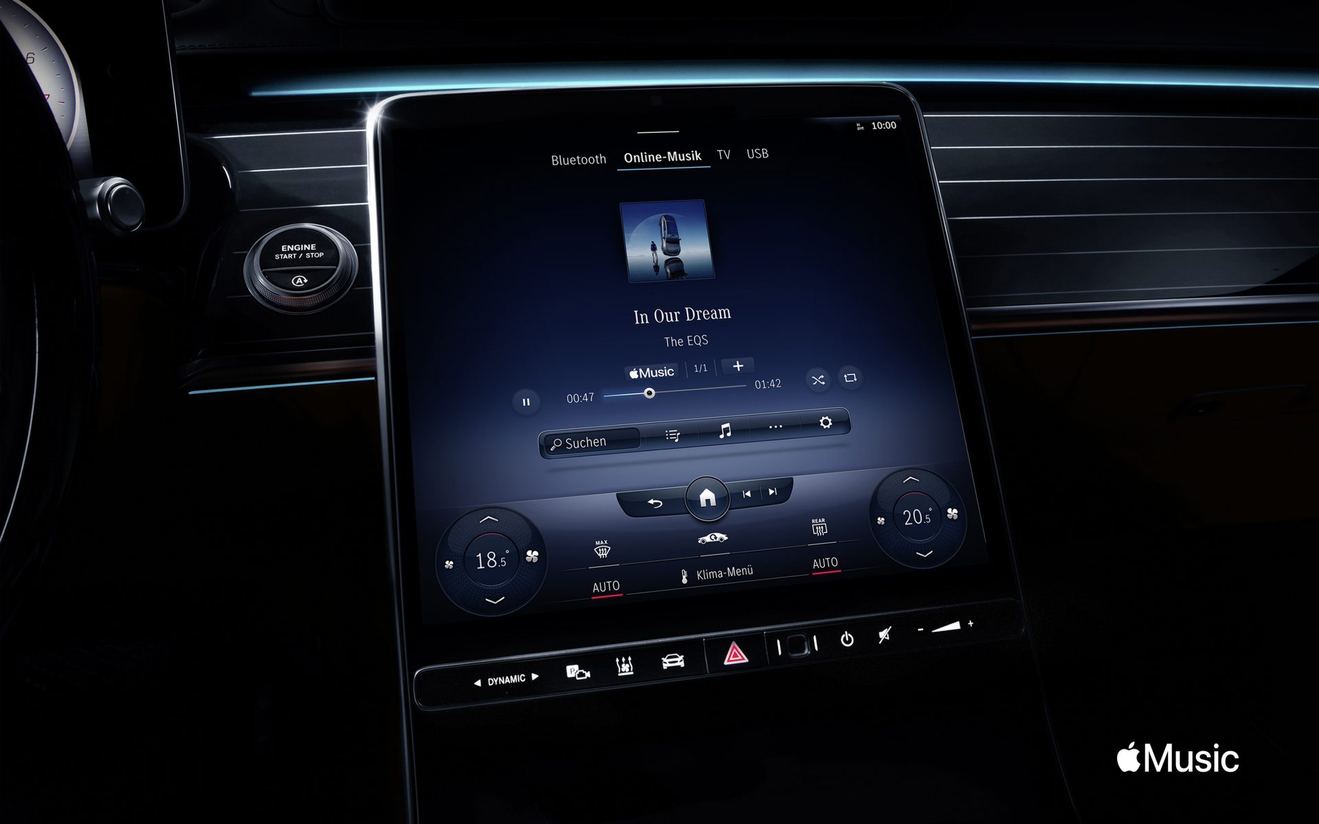 Apple Music kommer til Mercedes EQS, C-klasse og S-klasse