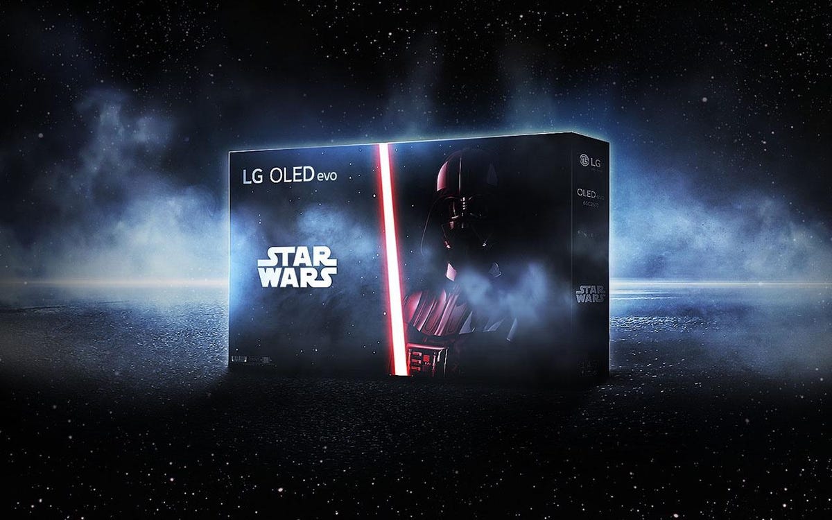 LG slipper OLED-TV med Star Wars-tema