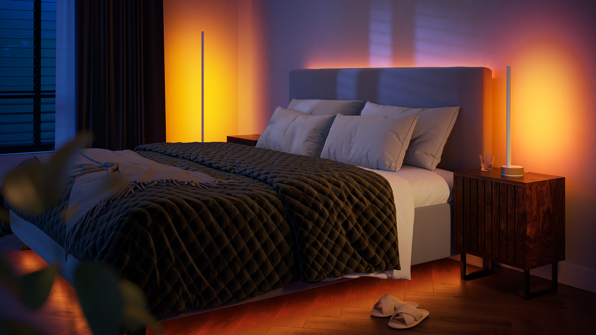 Philips Hue Signe gradient oak lifestyle