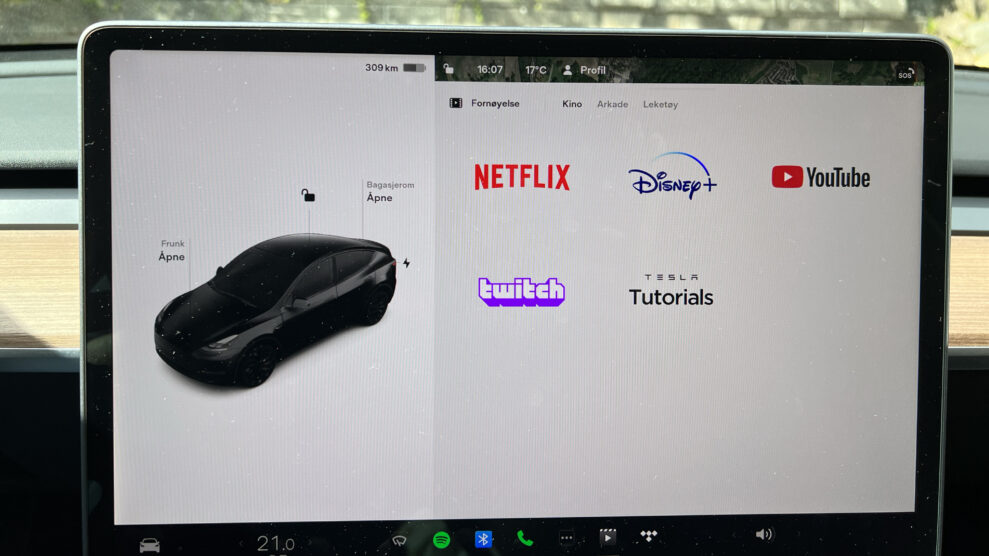 Tesla Model Y Performance video apps