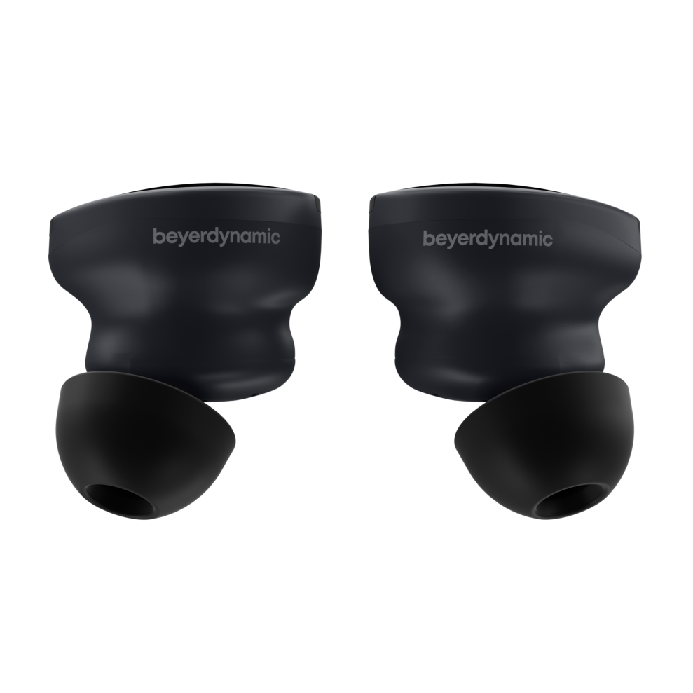beyerdynamic Free BYRD earbuds front view black beyerdynamic Free BYRD earbuds front view black