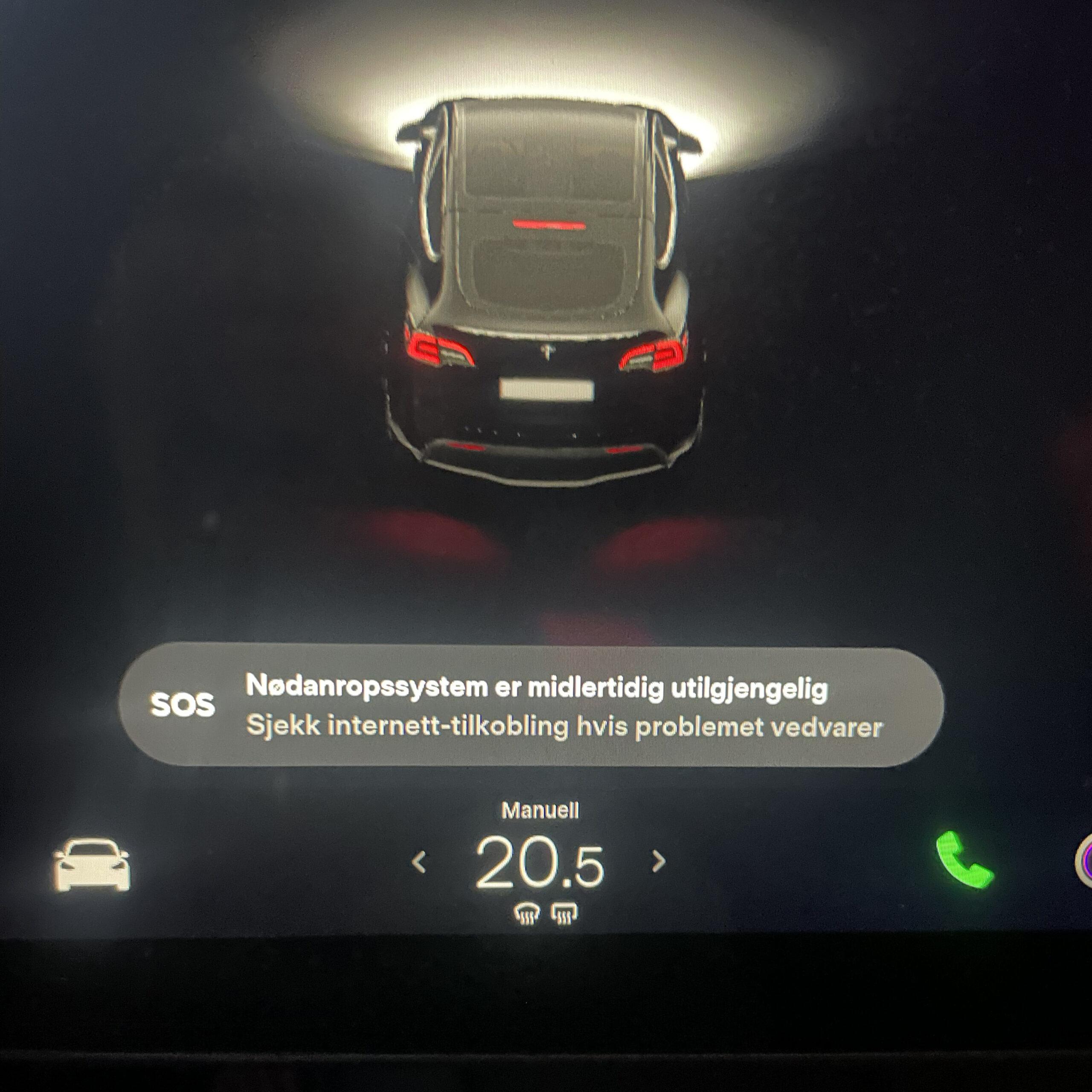 Tesla Model Y error