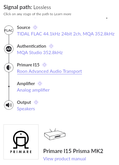 Primare Prisma Roon Signalpath