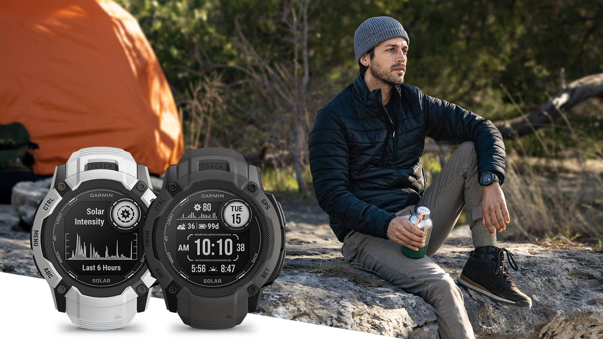 Garmin Instinct 2X Solar har ubegrenset batteritid