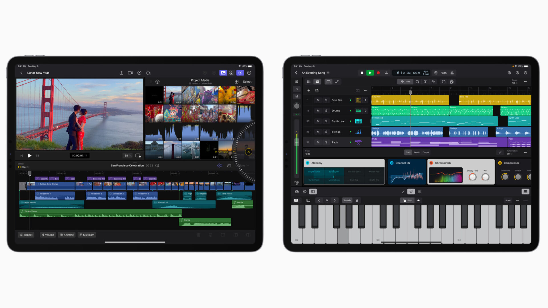 iPad-versjoner av Final Cut Pro og Logic Pro fra Apple