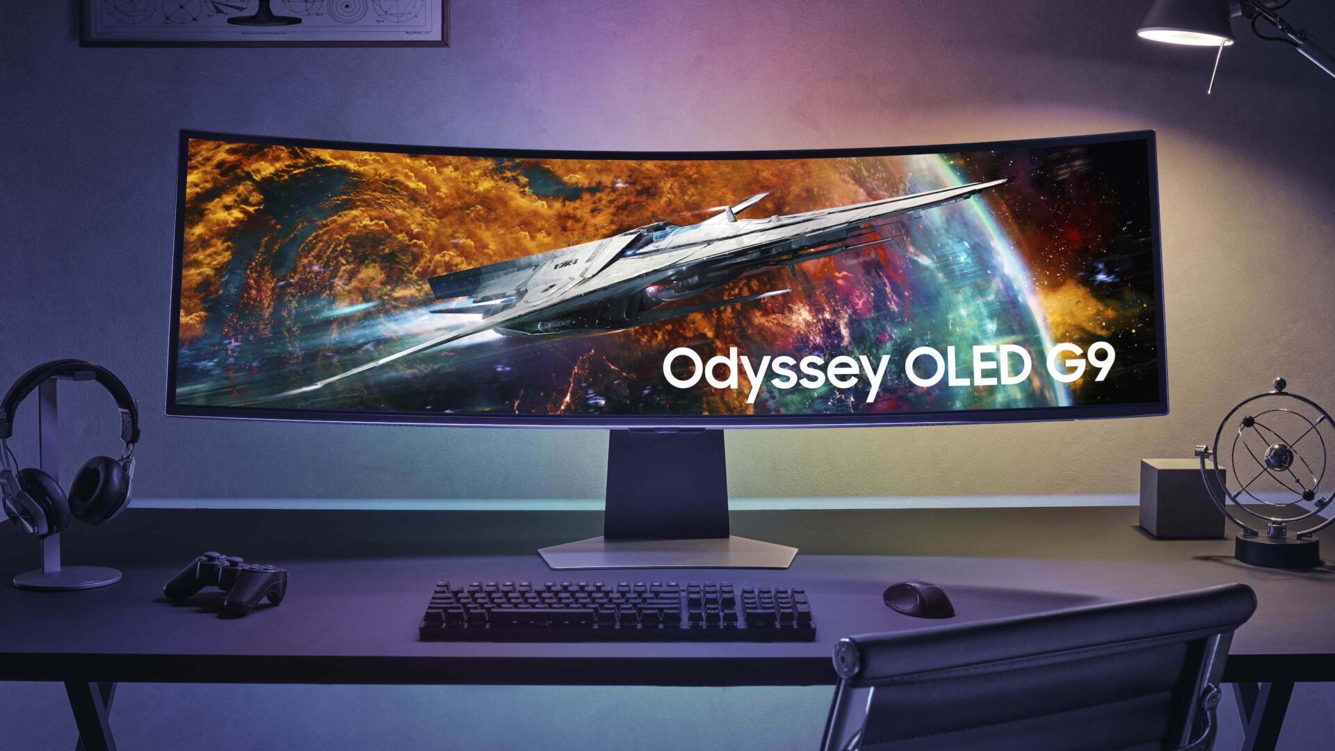 Samsung Odyssey OLED G9 høyoppløst 32:9-gaming.