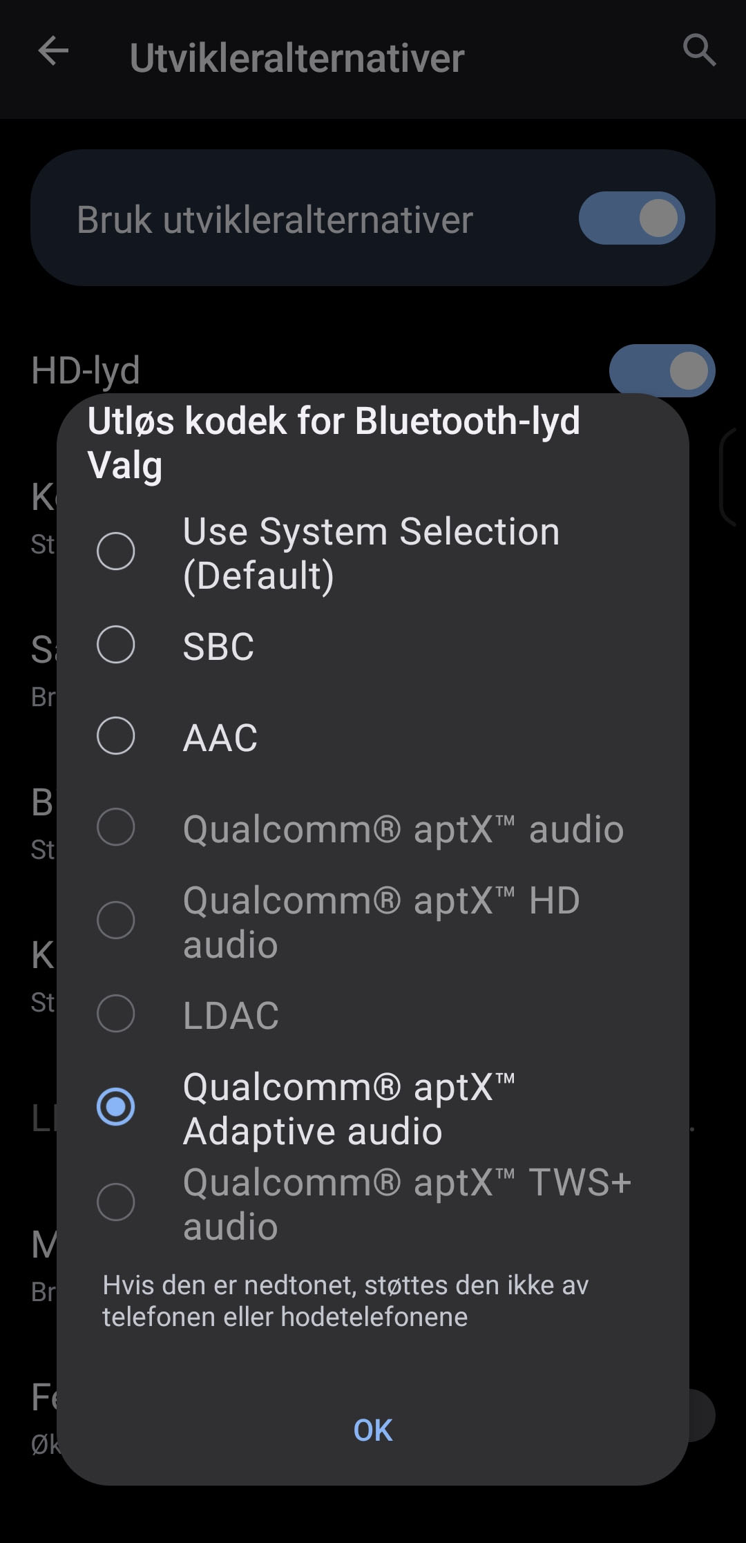 Bose QC Ultra Earbuds aptX Adaptive codec