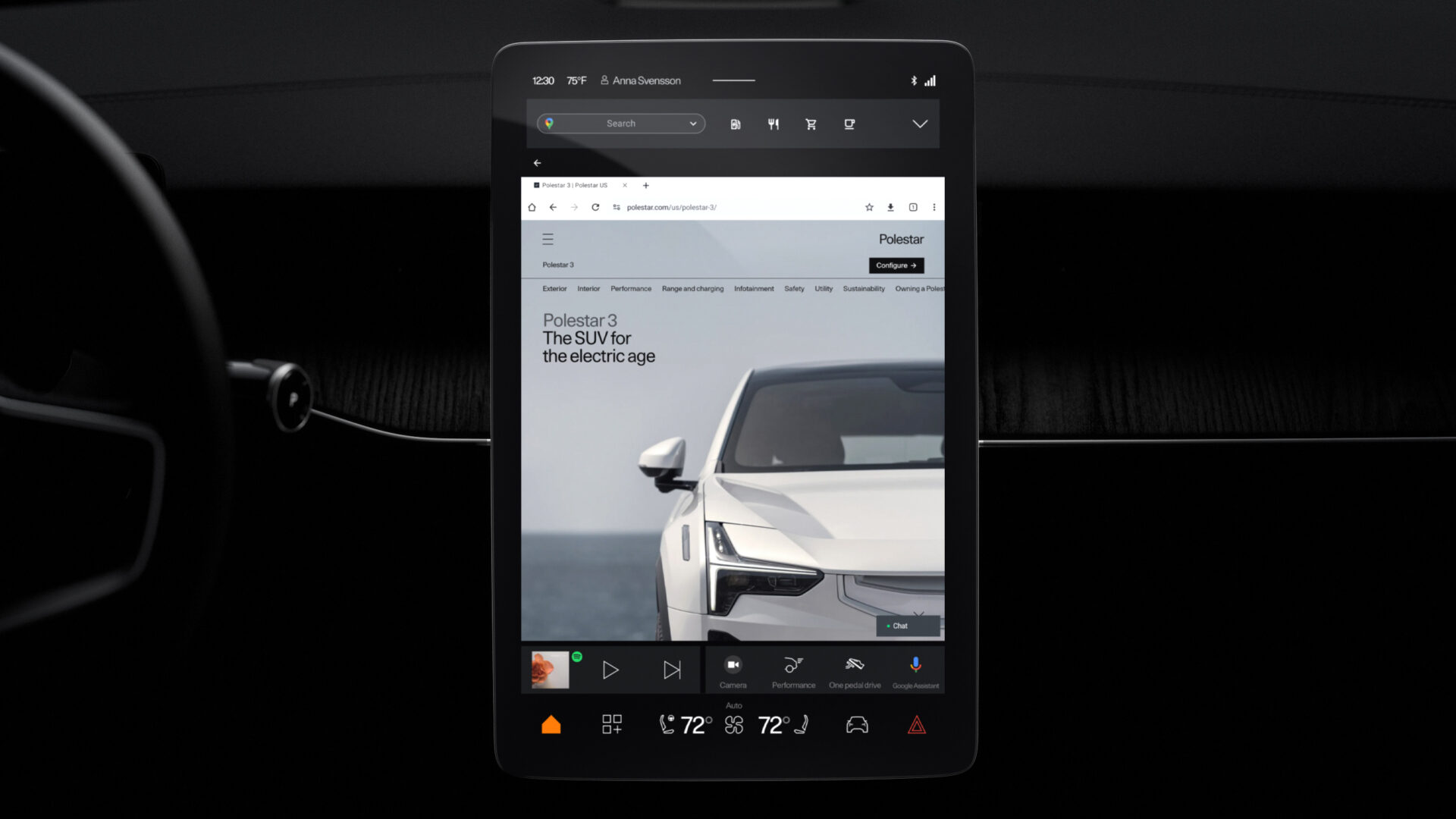 CES 2024: Polestar 2 får Googles nettleser