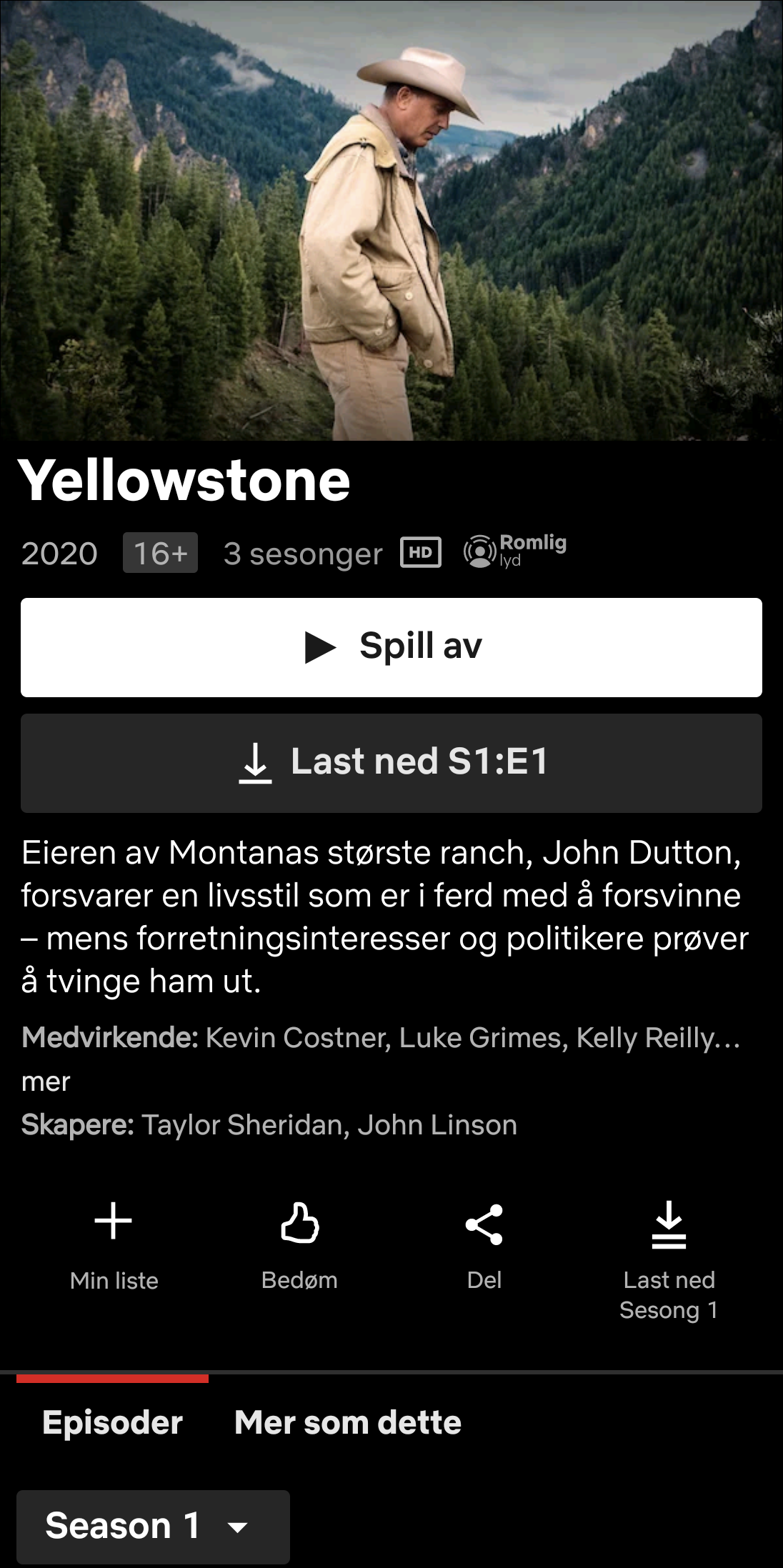 Fra i dag kan du se Yellowstone på Netflix 2 Fra i dag kan du se Yellowstone på Netflix 2