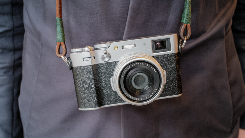 Fujifilm X100VI sample strapped