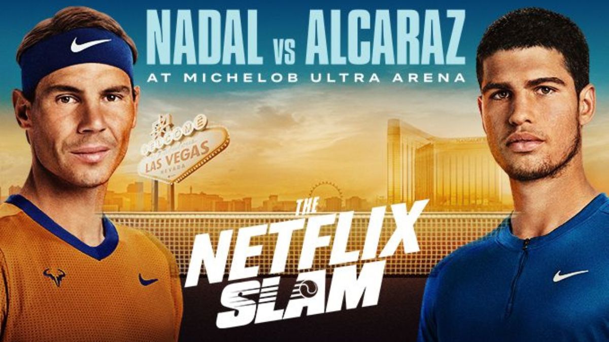 Rafael Nadal og Carlos Alcaraz dundrer sammen i «The Netflix Slam»