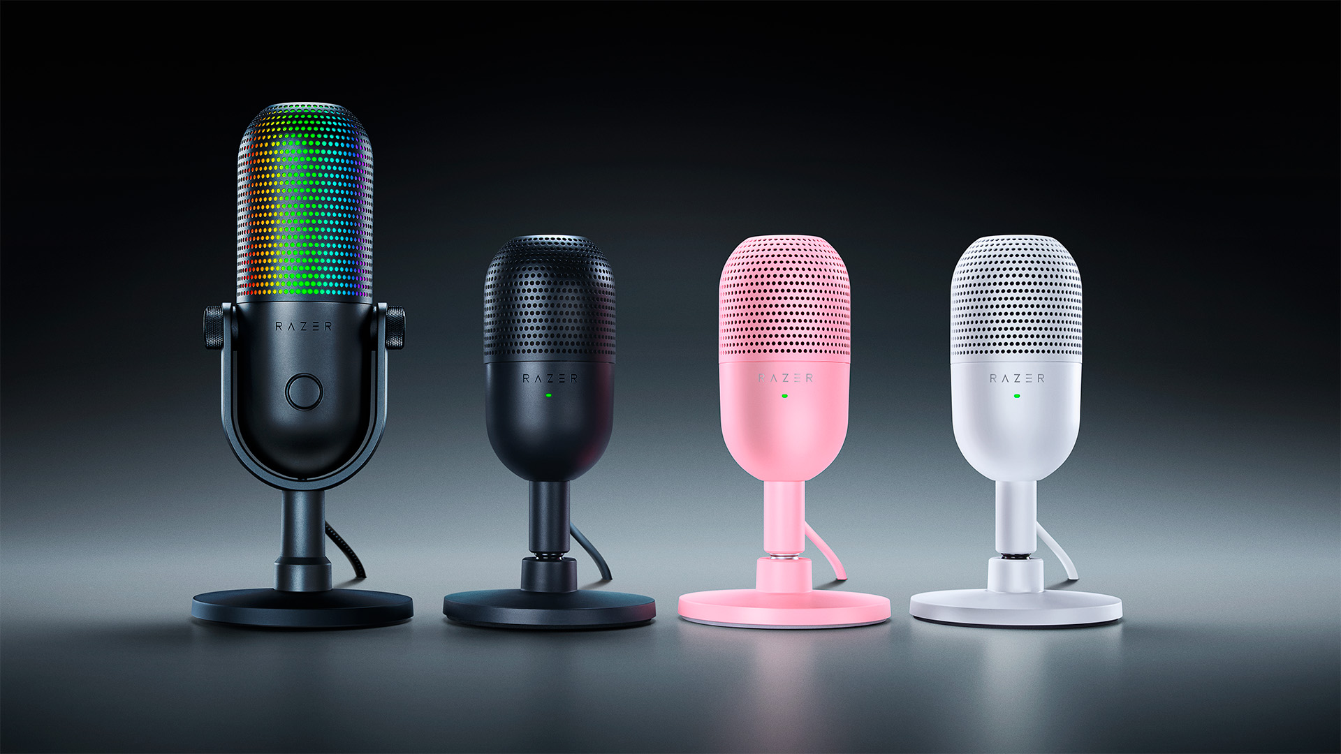 Razer-mikrofoner i sprakende farger