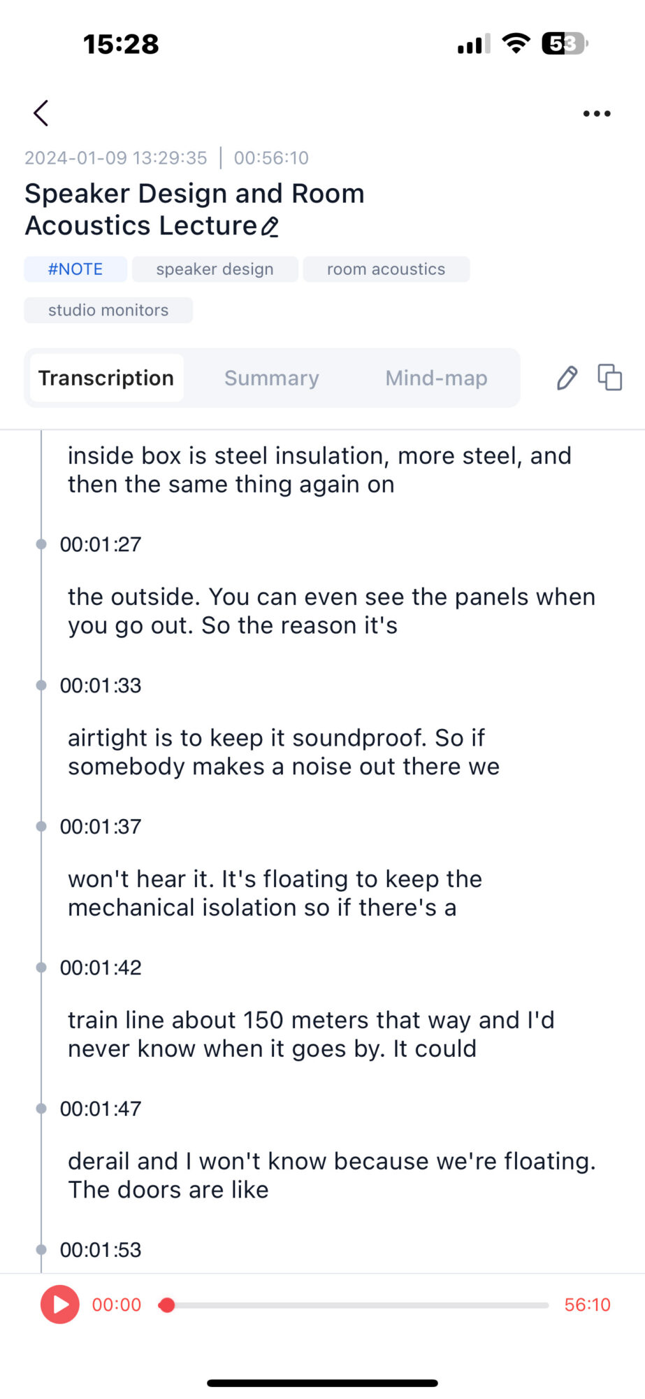 PLAUD Note transcript English