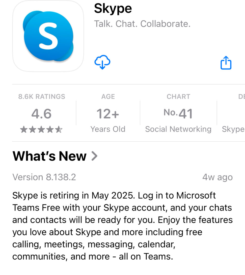 Nå stenges det legendariske Skype ned 1 Nå stenges det legendariske Skype ned 1