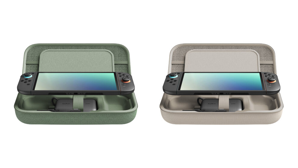 Gaming-debut: Switch 2-tilbehør fra Belkin 1 Belkin Charging Case for Switch 2 - Green & Sand