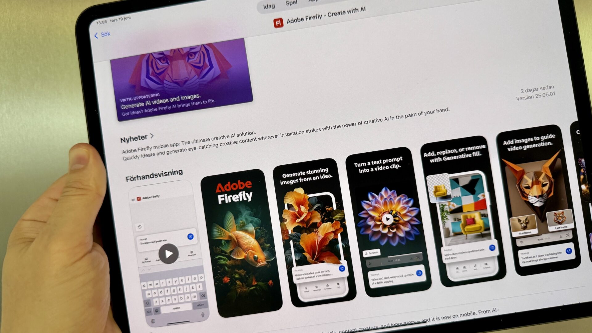 Adobe Firefly image AI nå tilgjengelig som mobilapp