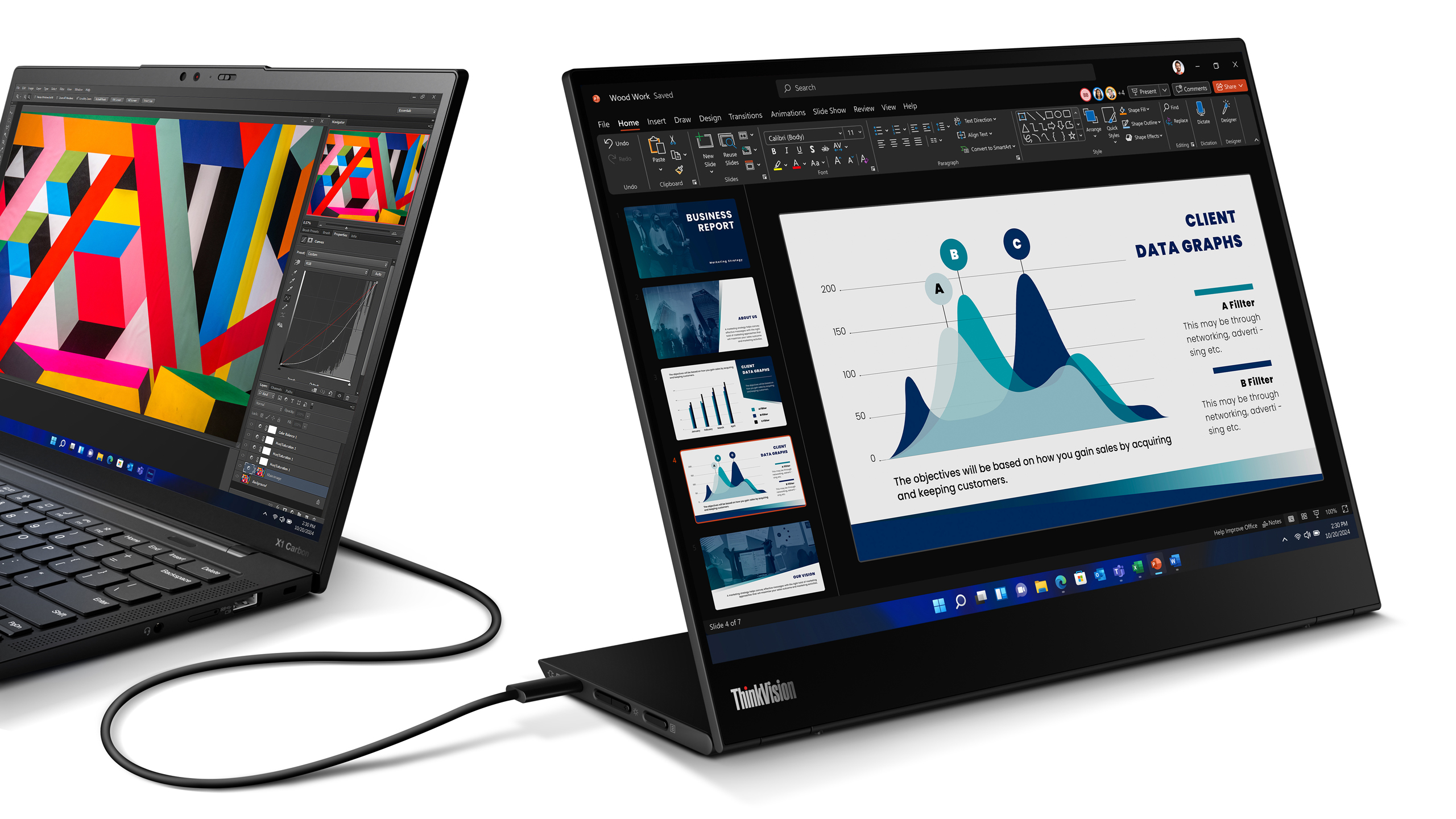 Lenovo ThinkVision M14t Gen2 LCD Monitor (D241QX0) 1 Lenovo ThinkVision M14t Gen2 LCD Monitor (D241QX0) 1