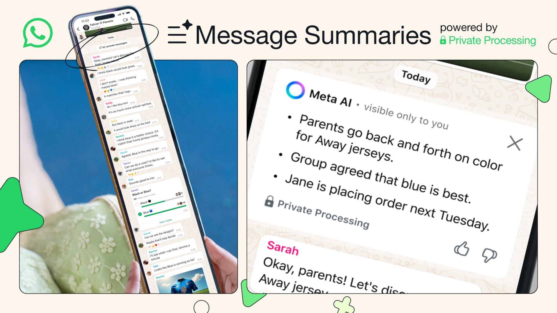 Meta introduserer KI-oppsummeringer i WhatsApp