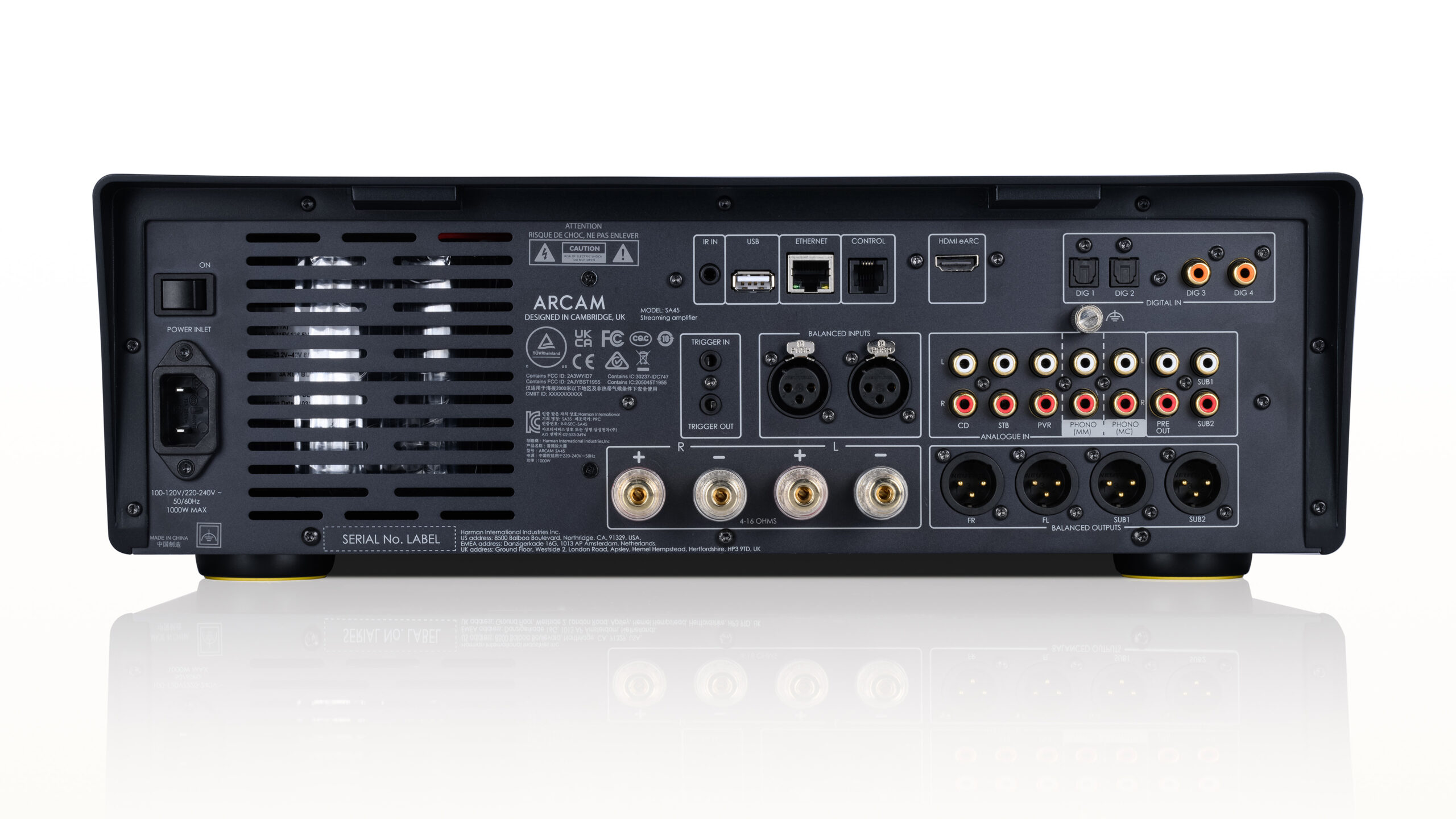Arcam SA45 4 ARCAM_SA45__Connection_Panel_w Reflection
