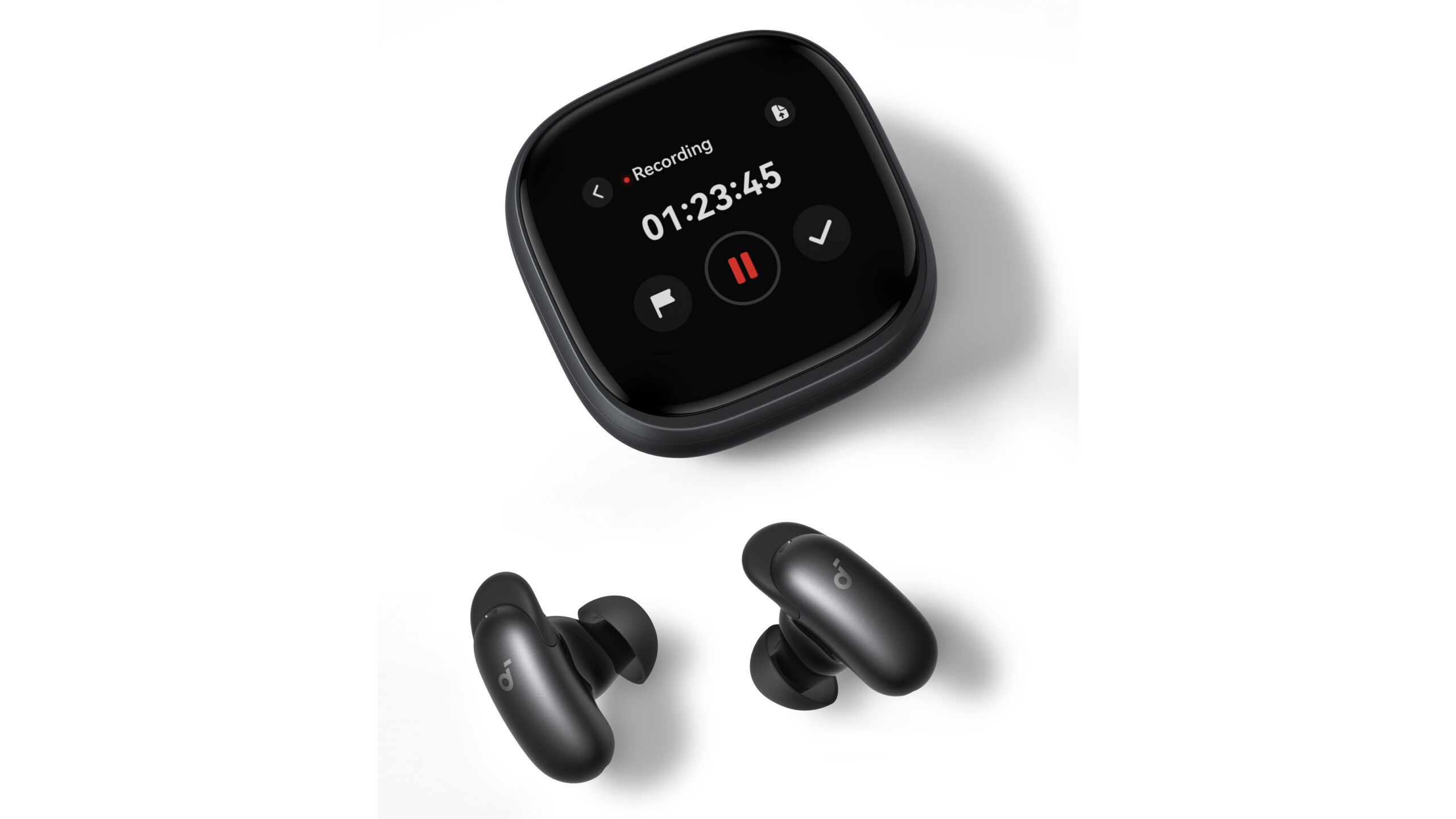 Liberty 5 Pro og Pro Max: Verdens tydeligste samtaler? 1 Soundcore Liberty 5 Pro Max - Black - Earbuds Outside Case