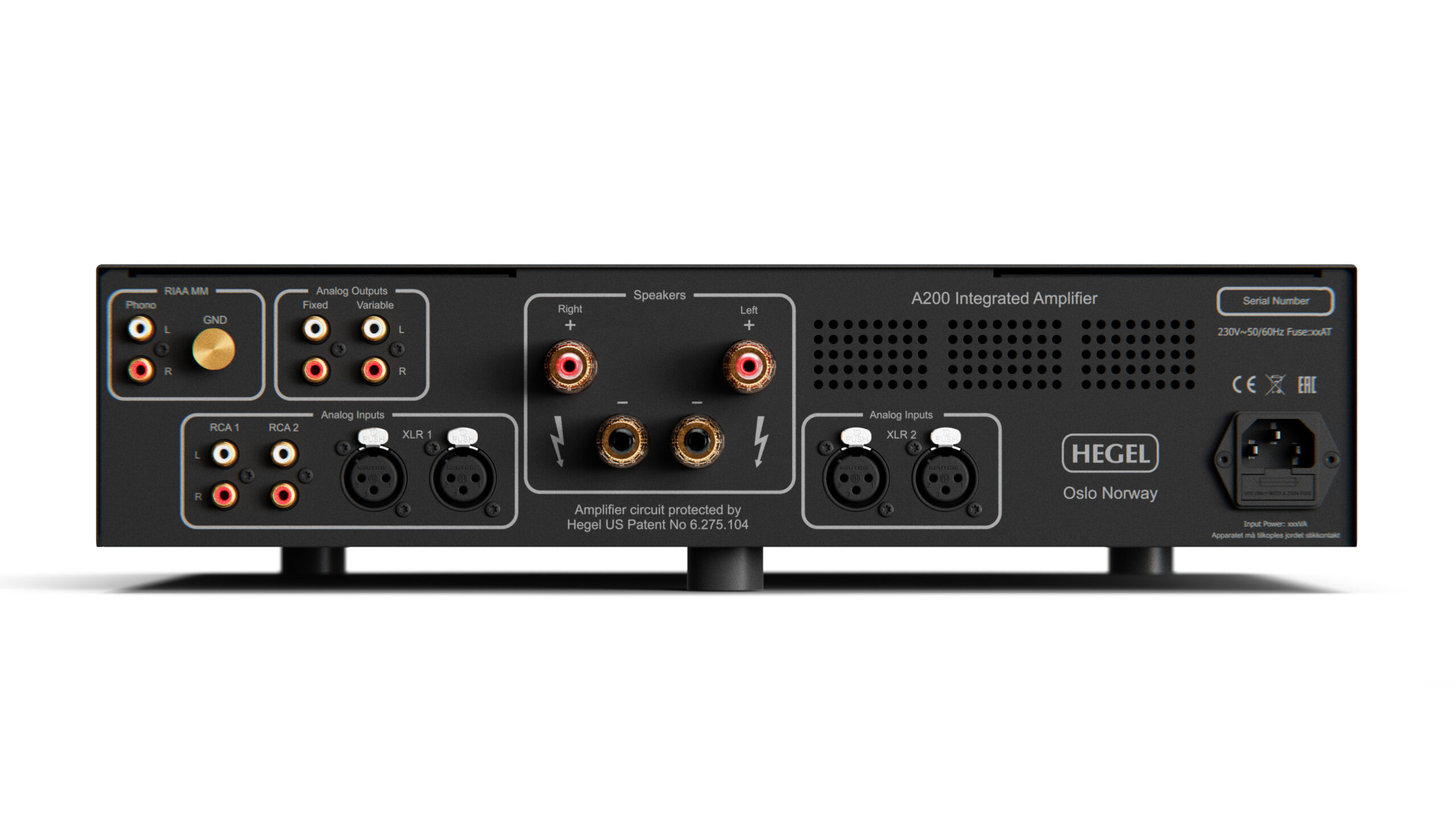 Hegel H200 erstatter H190V – og får en analog tvilling 4 Hegel_A200_Back