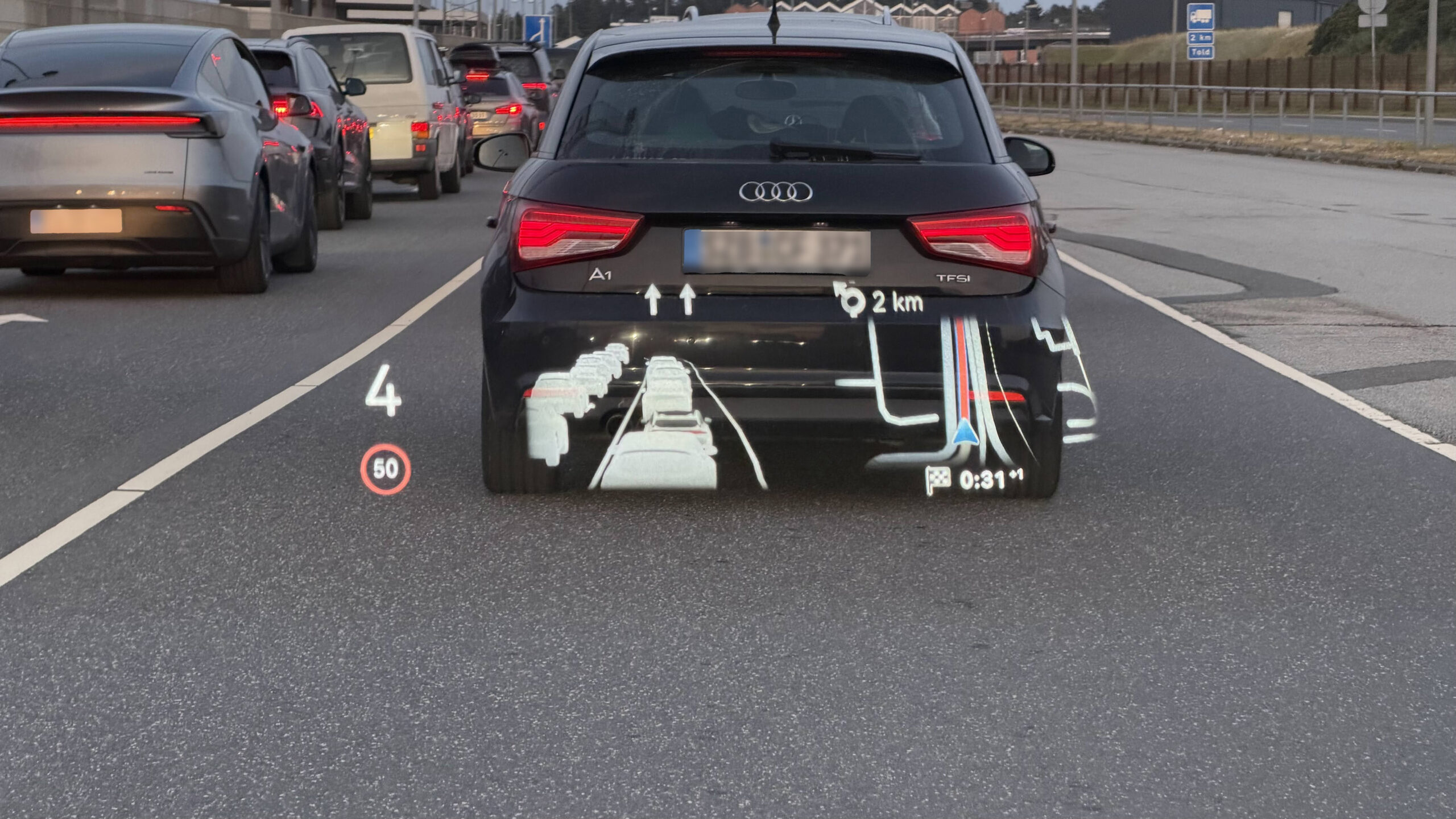 Til Legoland på ett ladestopp 24 Zeekr 7GT HUD