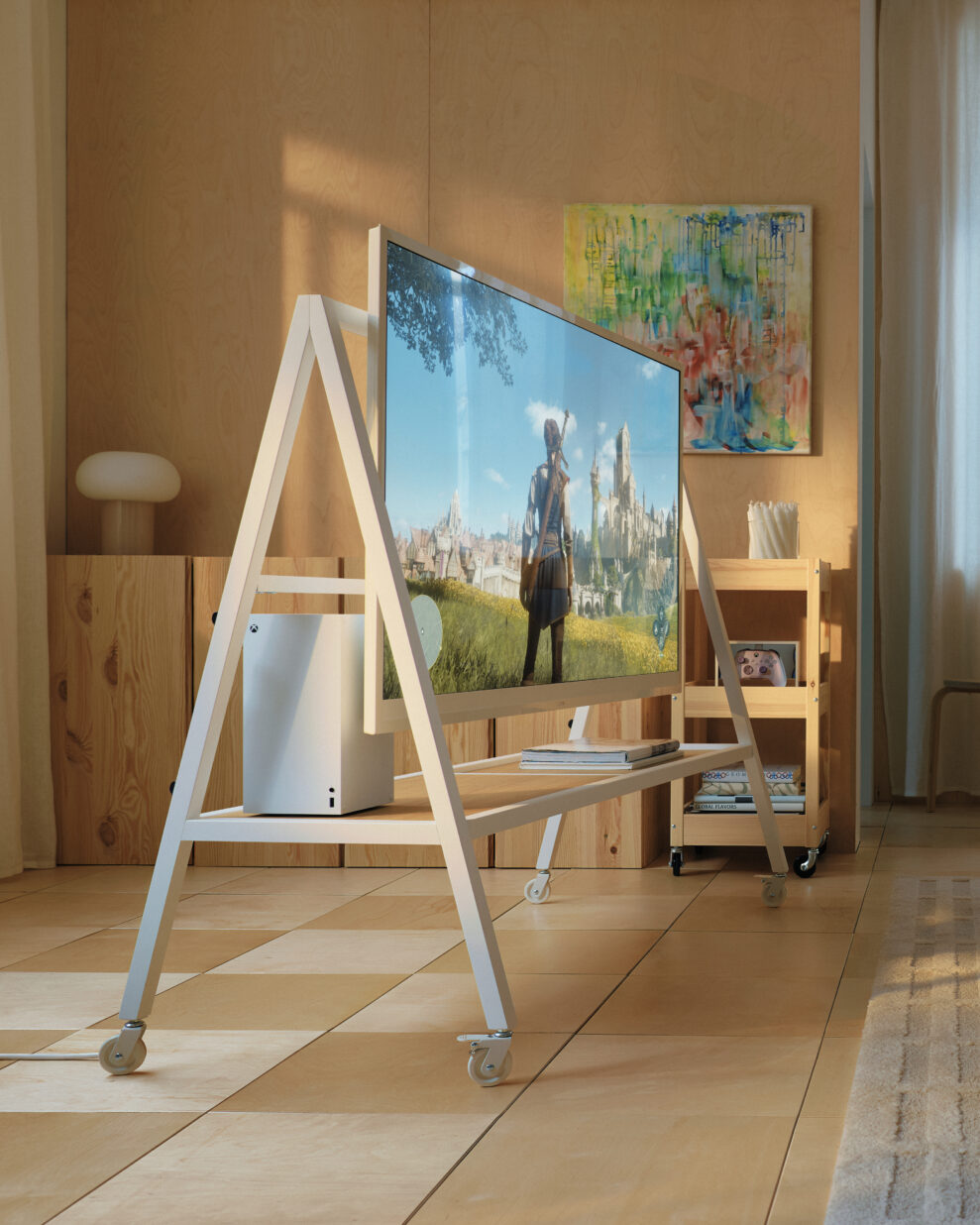 IKEA lanserer YXSTABY TV-stativ på hjul 1 IKEA lanserer YXSTABY TV-stativ på hjul 1
